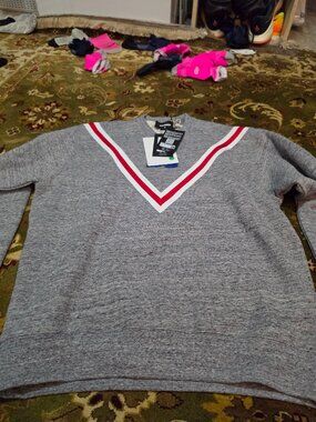 dsquared2 sweatshirt mens grey stripe nwt